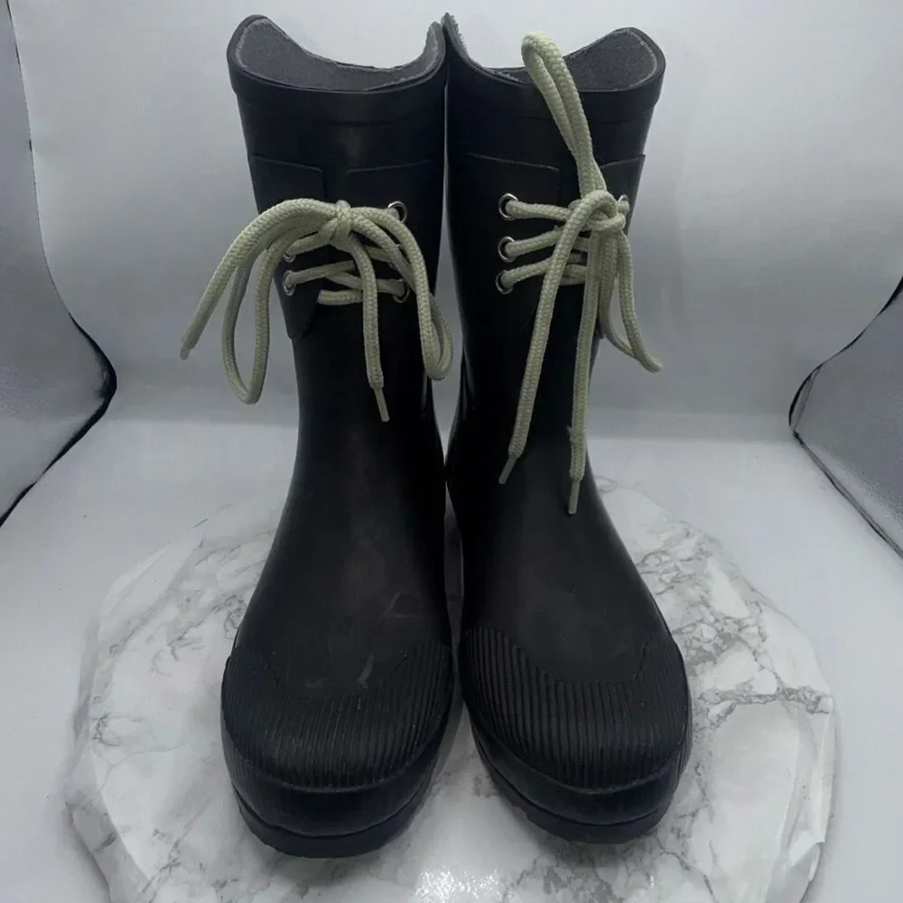 NOMAD Black Kelly B Rubber Rain Boots-9